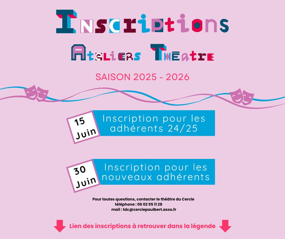 Les inscriptions sont ouvertes